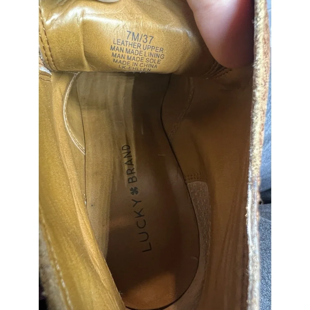 Lucky Brand Ankle High‎ Zip Boot Brown Womens Size 7M/37